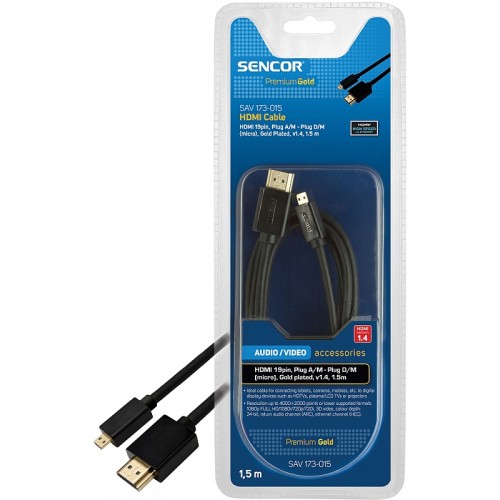 SENCOR AV kábel SAV 173-015 HDMI AD micro PG 35043755