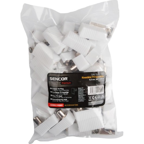 SENCOR SAV 526-000 Koaxiálny konektor 90 ° Nay 50ks 35042057