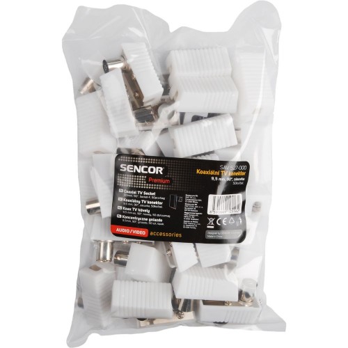 SENCOR SAV 527-000 Koaxiálny konektor 90 ° Nay 50ks 35042058