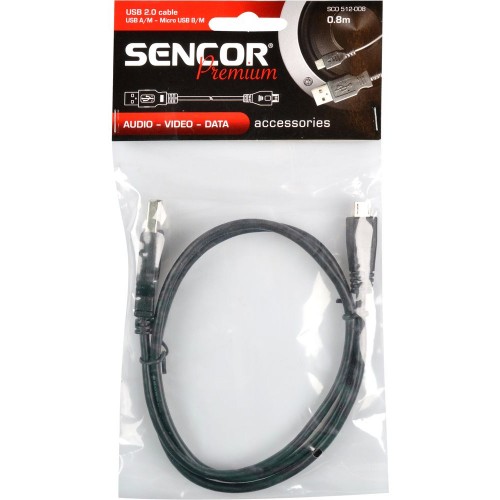 SENCOR Micro USB kábel SCO 512-008 USB A / M-Micro B 45009403 SENCOR Micro USB kábel SCO 512-008 USB A / M-Micro B 45009403