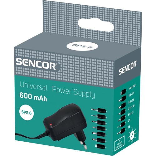 SENCOR SPS 6 Univerzálny napájací zdroj 600 mA 35043719