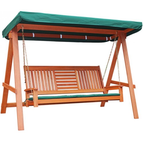 Záhradná hojdačka Seremban 235x117x178cm, zelená 89530