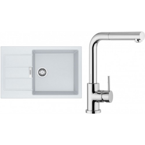 Franke SET T88B (drez S2D 611-78 XL + batéria FN 0147.031) biela 143.0618.740