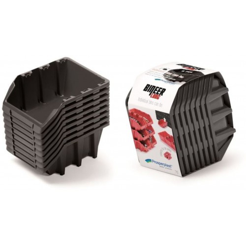 Kistenberg BINEER LONG SET Plastové úložné boxy 8 kusov, 160x98x160mm, čierna KBILS16