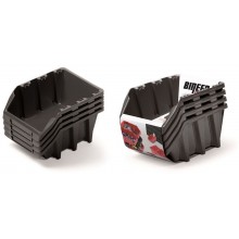 Kistenberg BINEER LONG SET Plastové úložné boxy 4kusov, 295x198x195mm, čierna KBILS30