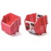 Kistenberg BINEER SHORT SET Plastové úložné boxy 6 kusov, 214x198x238mm, červená KBISS22