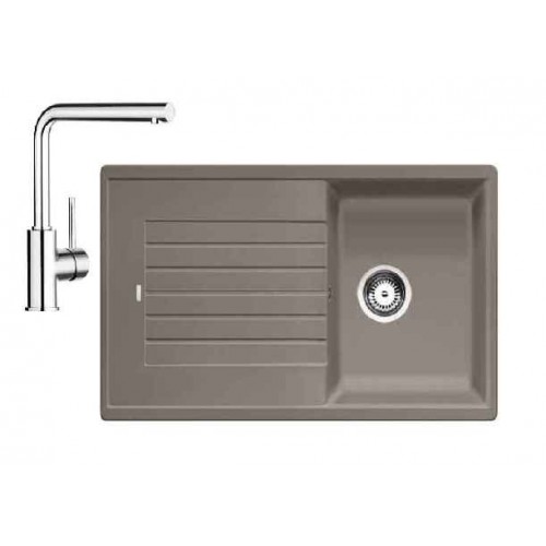 BLANCO SET drez ZIA 45 SL tartufo Silgranit + drezová batéria MILA chróm