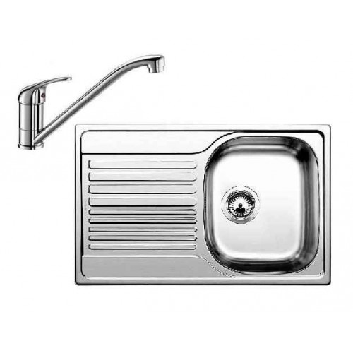 BLANCO SET TIPO 45 S COMPACT nerez + drezová batéria Daras chróm