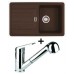 Franke SET G18 granitový drez EFG 614-78 tmavo hnedá + drezová batéria FC 9547.031