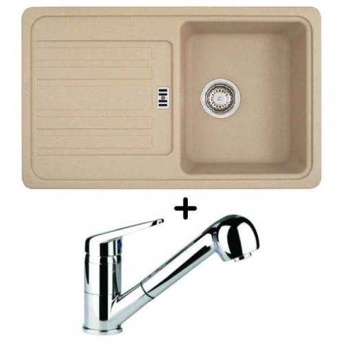 Franke SET G18 granitový drez EFG 614-78 sahara + drezová batéria FC 9547.031 Franke SET G18 granitový drez EFG 614-78 sahara + drezová batéria FC 9547.031