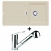 Franke SET G26 granitový drez STG 614 sahara + drezová batéria FC 9547.031