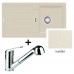 Franke SET G26 granitový drez STG 614 vanilka + drezová batéria FC 9547.031