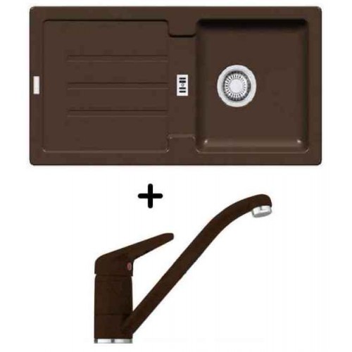 Franke SET G27 granitový drez STG 614 tmavo hnedá + drezová batéria FC 9541.070 Franke SET G27 granitový drez STG 614 tmavo hnedá + drezová batéria FC 9541.070