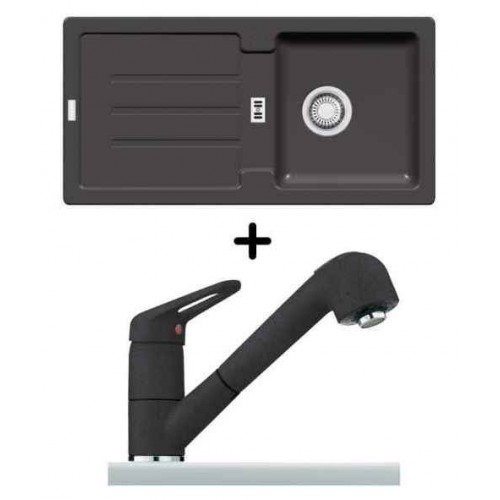 Franke SET G28 Fragranitový drez STG 614 grafit + drezová batéria FC 9547.099