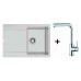 Franke SET G39 granitový drez MRG 611.098 strieborná + drezová batéria Samoa