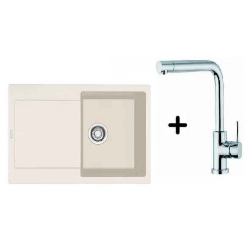 Franke SET G39 granitový drez MRG 611.073 vanilka + drezová batéria Samoa