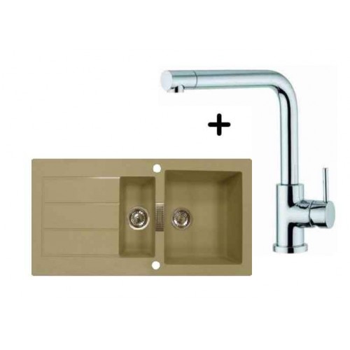 Franke SET T16 tectonitový drez SID 651 kávová + drezová batéria Samoa Franke SET T16 tectonitový drez SID 651 kávová + drezová batéria Samoa