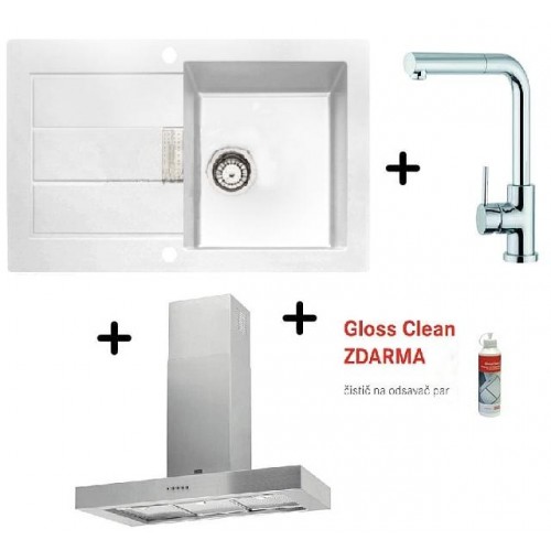 Franke SET T19 tectonitový drez SID 611-78 biela+ drezová batéria FN 0147 + FTC 6032 GR/XS Franke SET T19 tectonitový drez SID 611-78 biela+ drezová batéria FN 0147 + FTC 6032 GR/XS