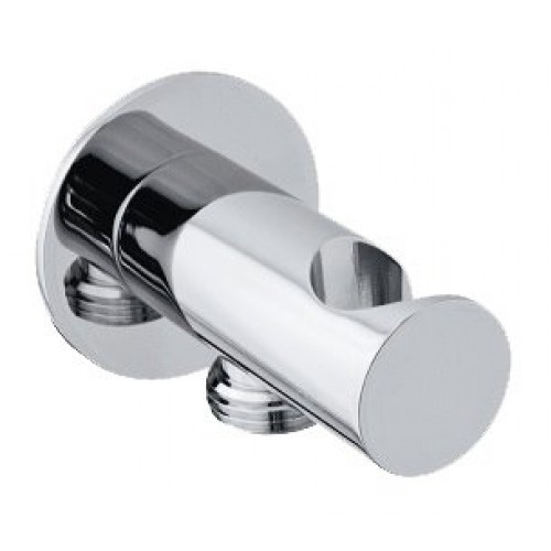SAPHO Vývod sprchy s držiakom 1/2 ", okrúhly, chróm SG203