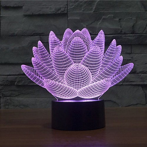 SHARKS 3D LED lampa Lotosový kvet SA096 SHARKS 3D LED lampa Lotosový kvet SA096