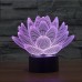 SHARKS 3D LED lampa Lotosový kvet SA096