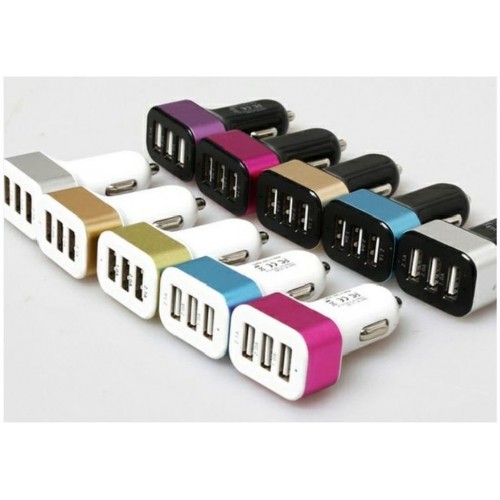 SHARKS Nabíjačka do auta 3x USB, zelená CT25108B001-C SHARKS Nabíjačka do auta 3x USB, zelená CT25108B001-C
