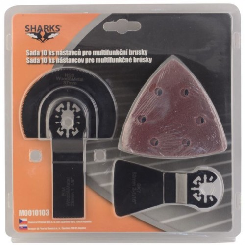 SHARKS Sada 10 ks nástavcov pre multifunkčné brúsky M0010103