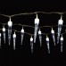 SHARKS Vianočné osvetlenie - Svetelný reťaz (cencúle) so 100 LED diódami, biela SA066