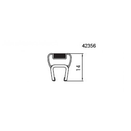 RONAL magnetické tesnenie 180 ° na 6 mm skla 42356 RONAL magnetické tesnenie 180 ° na 6 mm skla 42356