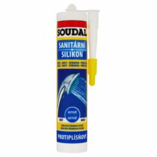 VÝPREDAJ SOUDAL sanitárny silikón biela 310 ml prešla DÁTUM EXSPIRÁCIE 8/2016