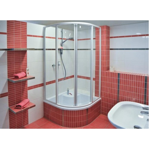RAVAK Supernova Štvrťkruhový sprchovací kút Sabina SKCP4-90 satin Transparent 31177VU00Z1