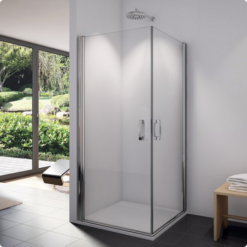 RONAL SLE1 Swing-Line roh.vstup-jednodielne dvere, ľavé, 100cm, chróm /línie SLE1G10005051