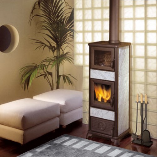 EDILKAMIN ELF teplovzdušná krbové kachle na drevo s pieckou 434560