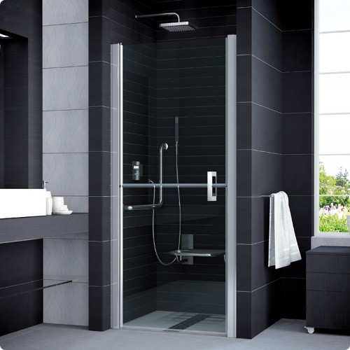 RONAL SLM2 Mobility dvere v polovici rozdelené, pravé, 80cm,chróm/CristPerly SLM2D08005044
