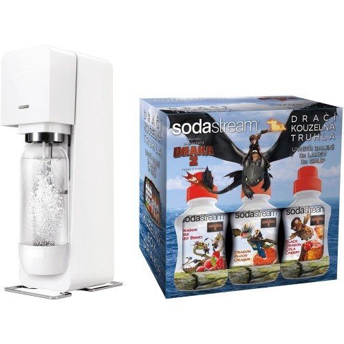 SADA Výrobník sódovej vody SOURCE WHITE new LE + darček 6v1 Dragon SODASTREAM SADA Výrobník sódovej vody SOURCE WHITE new LE + darček 6v1 Dragon SODASTREAM