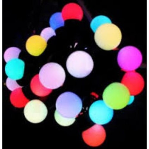 Vianočné osvetlenie Guľa 1cm - 100 LED - RGB FAREBNÉ IP44 VS477