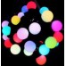 Vianočné osvetlenie Guľa 1cm - 100 LED - RGB FAREBNÉ IP44 VS477