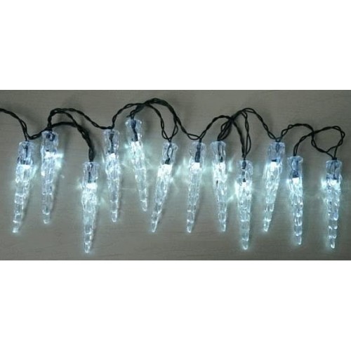Vianočné osvetlenie Cencúle 40 LED - stálesvietiace - BIELE VS5229