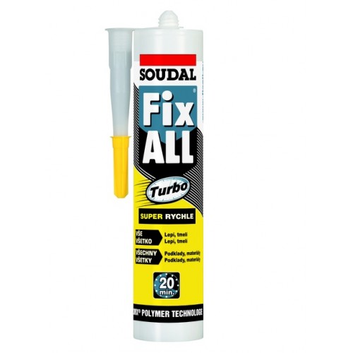 SOUDAL FIX ALL TURBO vytvrdzujúce lepidlo 290 ml, biele