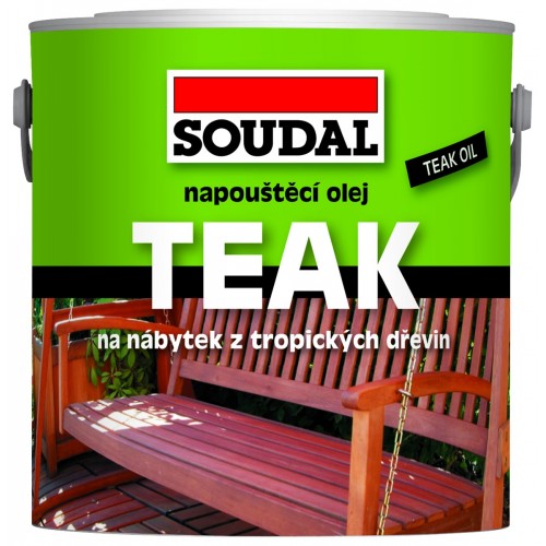SOUDAL napúšťací olej na drevo 0,5 l teak