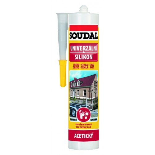 SOUDAL univerzálny silikón 280 ml, biela