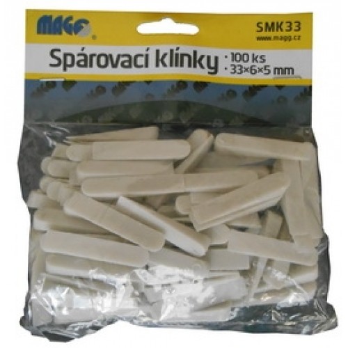 Škárovacie klinky 100ks - 33x6x5mm SMK33