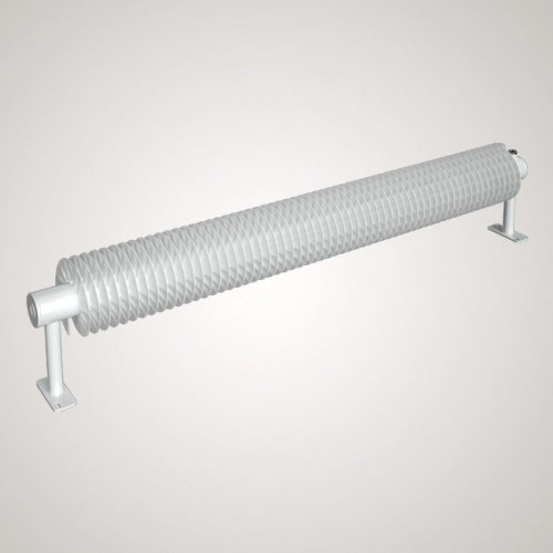 ISAN SPIRAL RA1 radiátor na stenu kov (RAL 9006) 4000/76x2, 5x156 ZRA176156400W20