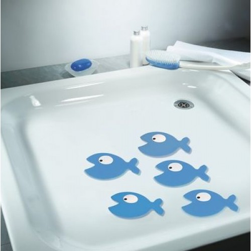 SPIRELLA HUNGRY Bezpečnostné dekorácie do vane 5 ks blue 1011354