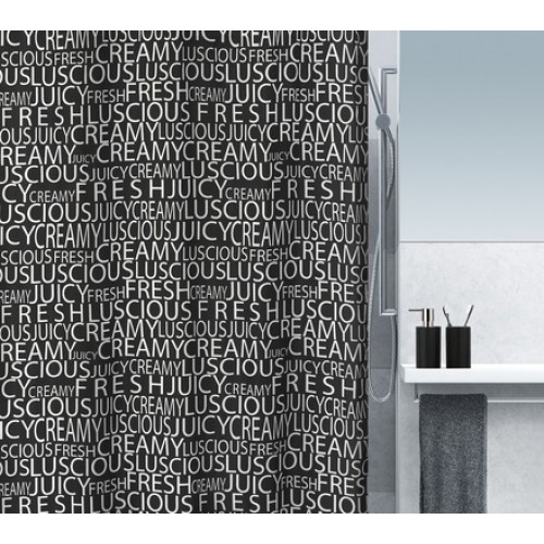 SPIRELLA CREAMY Sprchový záves black 180 x 200 cm 1016275 SPIRELLA CREAMY Sprchový záves black 180 x 200 cm 1016275