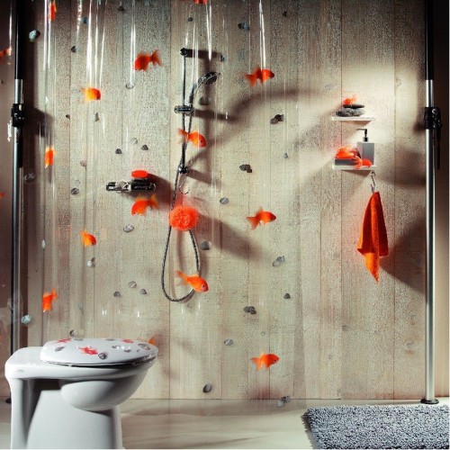 SPIRELLA GOLDFISH Sprchový záves orange 180 x 200 cm 1000097