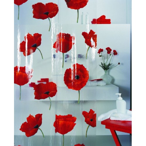 SPIRELLA POPPY Sprchový záves 180 x 200 cm cinnabar 1042344