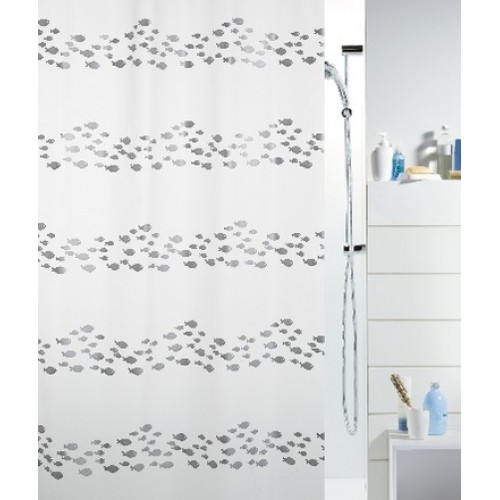 SPIRELLA SHORE SILVER Sprchový záves 180 x 200 cm 1011571