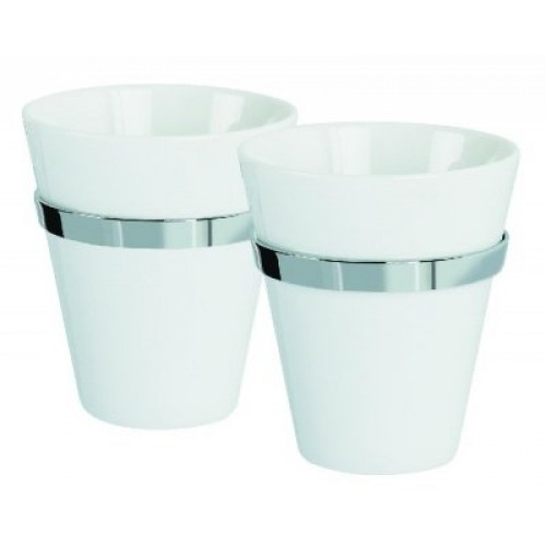 SPIRELLA MAX-LIGHT Kelímok dvojitý s držiakom porcelán/chróm 1011894