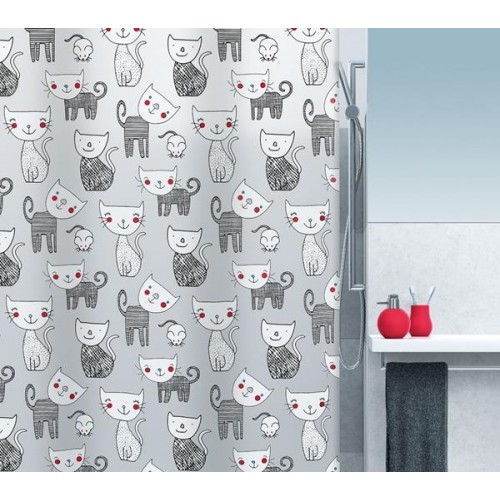 SPIRELLA MIZZY Sprchový záves 180 x 200 cm black 1015237